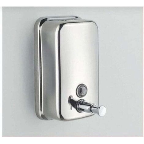 Crezuo 500ml Wandseifenspender, manuell, aus Edelstahl 18/10 (Silber) - Crezuo