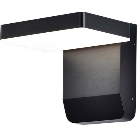 Aplique LED cuadrado V-TAC de 17 W, 150 lm/W, negro, blanco cálido, IP65
