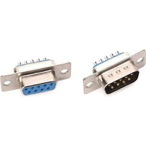 5 paires (10 pièces) de connecteurs DB9 mâles et femelles RS232 à 9 broches à souder pour port série (1/4)