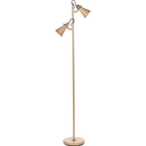 Stehlampe MOYOLA verstellbar Metall Beige