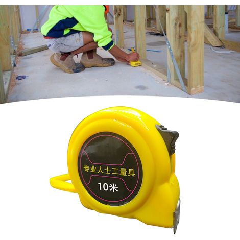 Mètre ruban résistant aux chutes, précis et portable, avec frein sécurisé, idéal pour le travail du bois, 10 m x 25 mm (1/5)