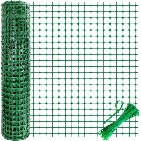 Clôture de délimitation mobile en plastique réutilisable pour jardin, poulet, chien, lapin, mouton, pâturage, clôture temporaire pour jardin, camping, cour (vert, 1 x 20 m) (1/5)