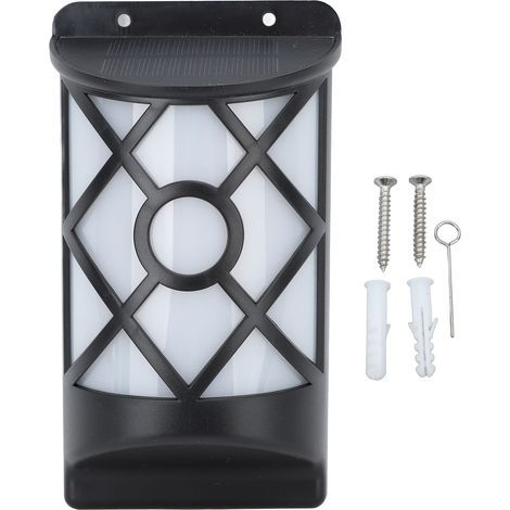 Applique murale solaire LED effet flamme, étanche IP65, batterie intégrée 2000 mAh (1/5)