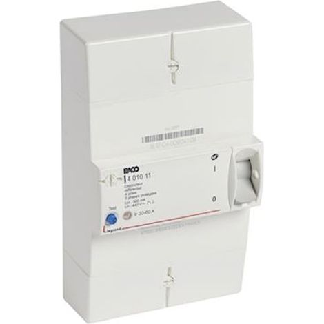 Disjoncteur de branchement Enedis tétrapolaire différentiel 500mA instantané - 60A - LEGRAND