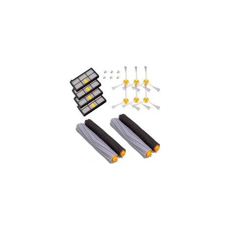 Kit de Remplacement Brosses Pièces de Rechange Compatible avec pour iRobot Roomba série 800 860 870 880 890 et 900 960 980 - Paquet de 14 PCS