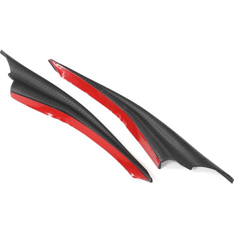 Paire d'ailerons de pare-chocs en fibre de carbone, lèvre de spoiler en caoutchouc pour voiture, pièces de carrosserie tuning universelles (1/5)