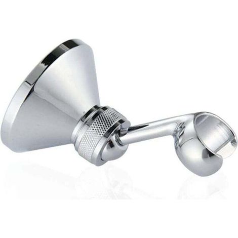 Support de douche à main, support de pommeau de douche omnidirectionnel en cuivre, support mural réglable pour montage en chrome chromé pour pommeau de douche H470