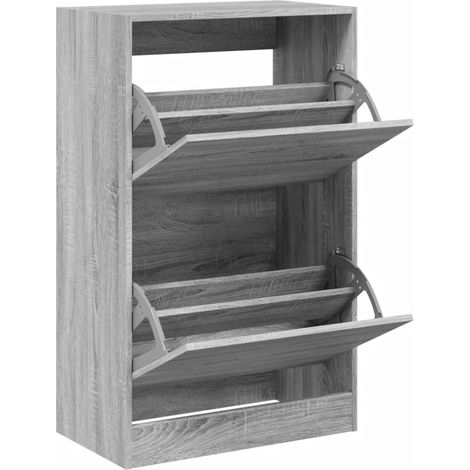 Maison Exclusive - Scarpiera Grigio Sonoma 60x34x96,5 cm in Legno Multistrato