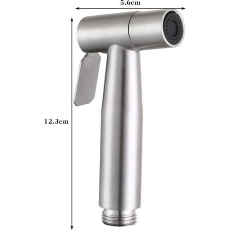 Lot de 2 Pulvrisateurs de Bidet en Acier Inoxydable Douchette WC pour Hygine Personnelle et Toilette couleurs multiples (1/3)