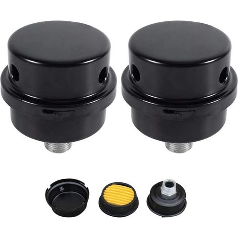 Filtre silencieux pour compresseur d'air Ulisem, filetage mâle 3/8" 16 mm, avec boîtier métallique, filtre d'admission métallique pour réservoir de compresseur d'air (16 mm) (1/4)