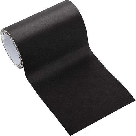 Rouleau de patchs de réparation autocollants – Nylon imperméable – 6 x 150 cm – Pour vestes, tentes et doudounes – Noir (1/5)