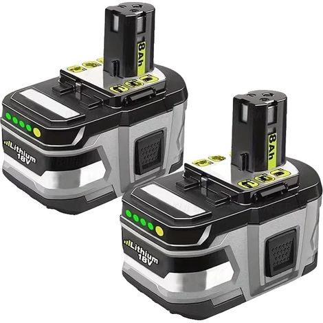 Lithiumbatterie, 18V, 8000mAh Kapazität, RYOBI 18V 8.0Ah 2PCS, 18V-a (1/2)