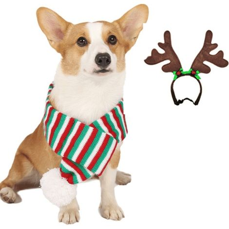 Grand foulard pour chien, bandeau de Noël, vêtements pour chien, bijoux pour animaux de compagnie (1/5)