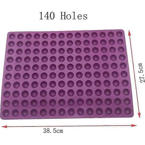 Moule hémisphérique de 2 cm, 140 cavités, en silicone, pour la cuisson de biscuits et friandises pour chiens (1/2)