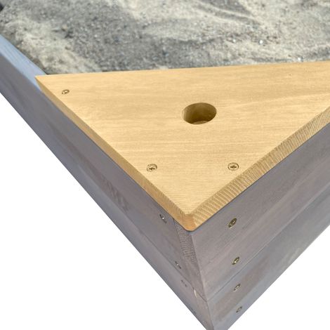 AXI Kelly bac à sable en bois avec banc et jeux de cuisine avec évier - Bac à sable
