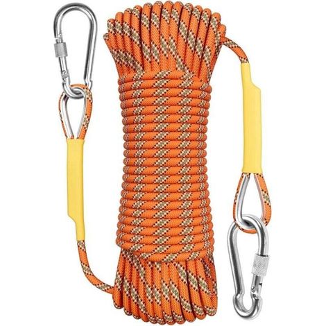 Corde d'escalade extérieure de 10 mètres (32 pieds), corde d'escalade statique, corde d'évacuation, équipement d'escalade sur glace, parachute de sauvetage incendie.