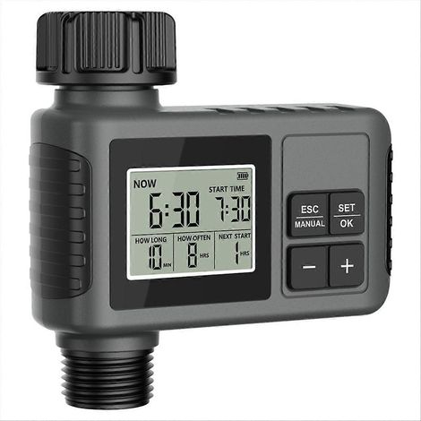 Minuteur d'arrosage intelligent, système d'arrosage intelligent à sortie unique, programmateur d'arrosage automatique, programmateur de jardin, écran LCD. (1/5)