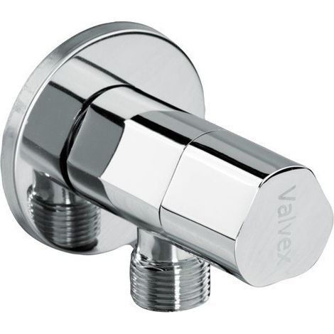 Válvula angular triangular cromada con cabezal cerámico de 1/2"-3/8" (1/4)