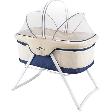 BEBITO Cuna de bebé de viaje plegable Minicuna con mosquitera (azul)