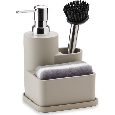 WD LifeStyle Set Contenitore Sapone, Spugna e Spazzola