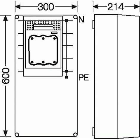 Hensel Caja de seccionador con fusible transparente IP65