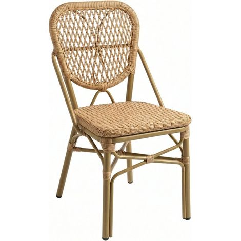 Chaise NATUREA en Rotin synthétique style naturel pour extérieur