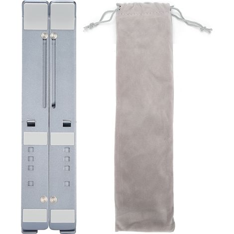 Support pliable pour ordinateur portable, support ergonomique pliable pour tablette, rehausseur réglable en hauteur pour notebook 10-17 pouces, gris (1/5)