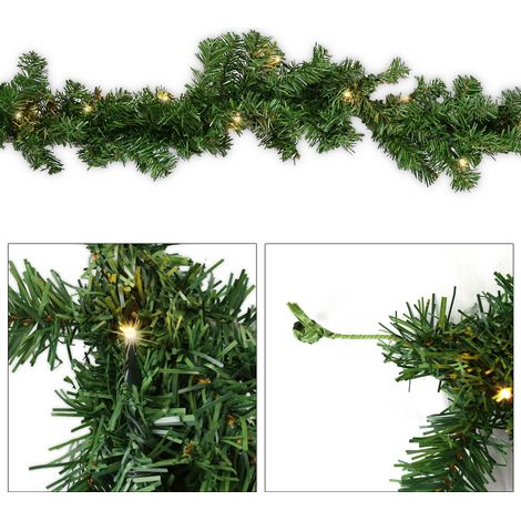 TolleTour Guirlande de sapin artificielle 5 m, 320 pointes et 100 LED (1/5)