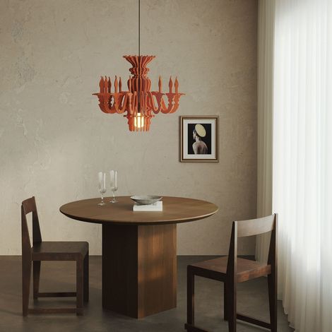 creative cables - Lampe suspendue avec abat-jour classique SHHANDELIER en matériau insonorisant