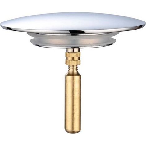 1 Bouchon de baignoire,Acier inoxydable,Diamètre 70 mm,Finition chromée,Réglable,Salle de bain (1/2)