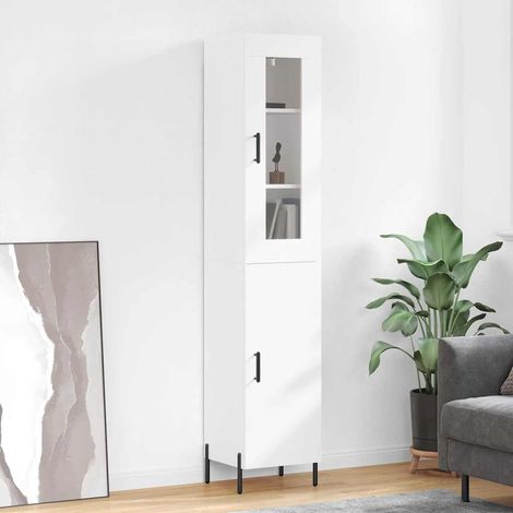 Highboard Weiß 34,5x34x180 cm Holzwerkstoff (1/5)