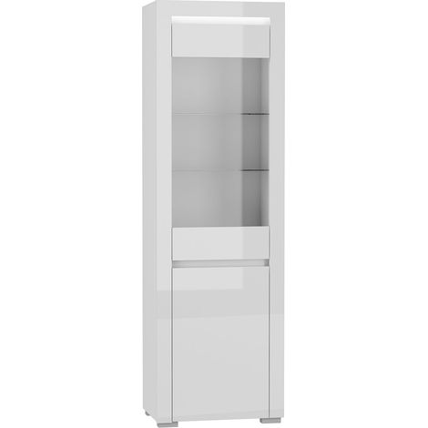 Vitrine 2 portes LED inclus Kasla Blanc (1/4)