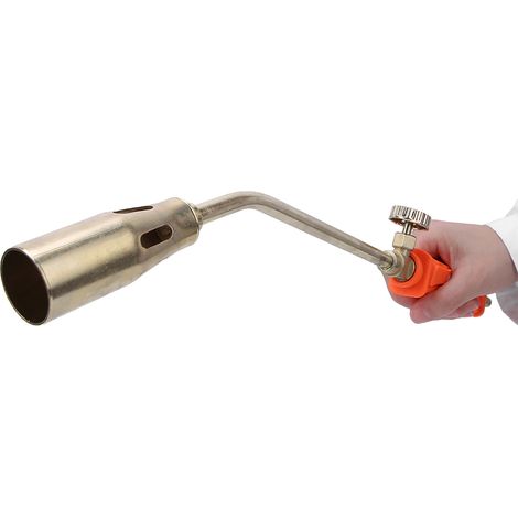 Lance-flammes à gaz liquéfié avec buse de 30 mm, allumage facile, idéal pour le camping, les barbecues et le soudage en extérieur. Interrupteur unique. (1/5)