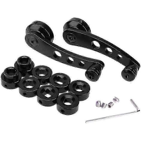 Poignée de porte/fenêtre pour pick-up, lot de 2, outil universel en aluminium noir (1/5)