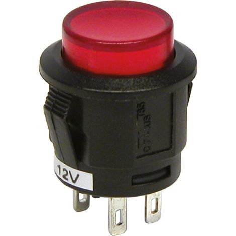 Adnauto – Interrupteur à pression rouge 12V 20A D18mm – bouton rouge D12mm – pour installation électrique en espaces confinés (1/2)