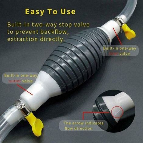 Pompe De Transfert De Carburant - Pompe À Main Haut Débit - Pour Essence Diesel Huile Eau - Kit Complet Avec Tuyau - 1 Pièce (1/5)