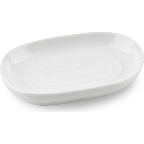 Porte-savon en céramique, porte-savon antidérapant effet marbre pour salle de bain, porte-savon pour la vaisselle, porte-savon pour douche, cuisine et évier, garde le savon au sec et facile à nettoyer (1/5)