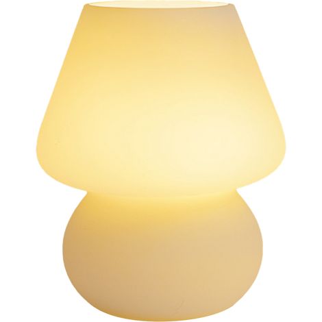 Lampada da Notte a Fungo in Vetro – Dimmerabile 3 Colori, USB, Design Elegante Bianco Opaco 14x19cm – Ideale per Camera e Ufficio (1/5)