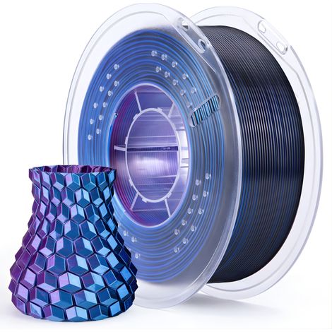 Elegoo PLA Seidenfilament in Blau, Lila und Schwarz, 1 kg (1/3)