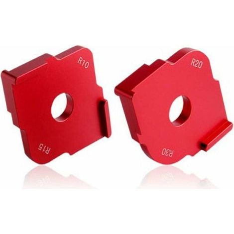 Lot de 2 gabarits d'angle en alliage d'aluminium pour bois R10 R15 R20 R30, outils de menuiserie ronds (1/4)