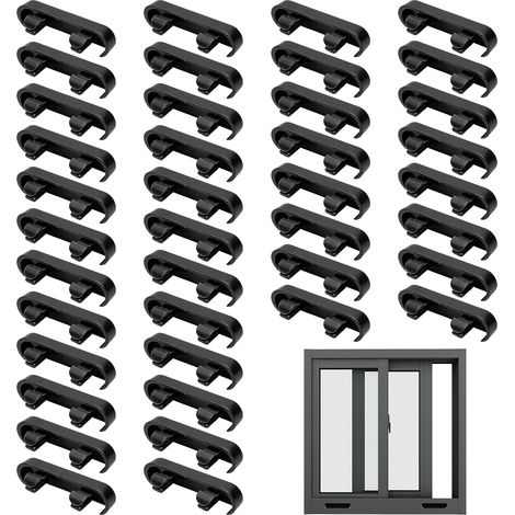 Cache Aeration Fenetre PVC, 40 Pièces Cache Tempete Fenetre, Busette de Drainage, Cache Aeration Fenetre, Bouchons pour Fente D'eau de Fenêtre,Bouche Aeration Fenetre,Protège Drains pour Fenêtres-Noir (1/5)