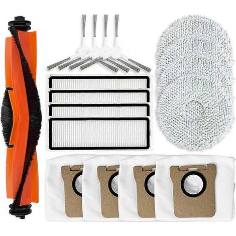 Pièce détachée pour aspirateur robot Xiaomi : brosse latérale rotative, sac à poussière et filtre (1/5)