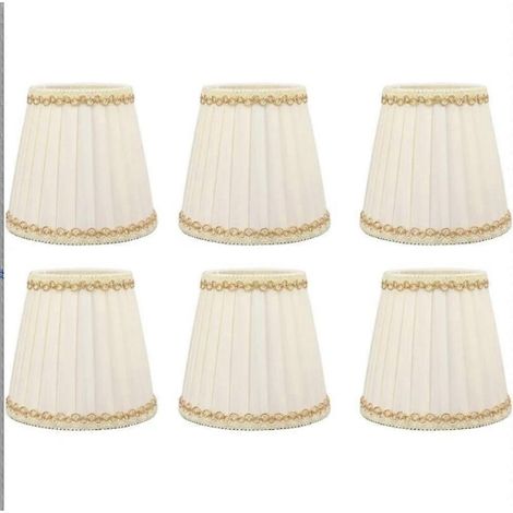 Ensemble de petites lampes de style moderne en tissu, avec abat-jour à pince pour lustre ou lampe murale. (1/4)