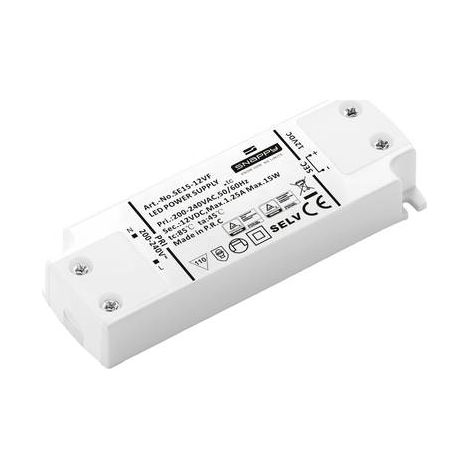 Dehner Elektronik SE 15-12VF (12VDC) Transformateur pour LED, Driver de LED à tension constante 15 W 1.25 A 12 V/DC 1 p (1/2)
