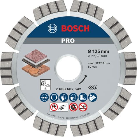 Bosch Diamond cutting disc PRO Stone Diamond Disc 125 x 22.23 x 2.2mm 2608602642