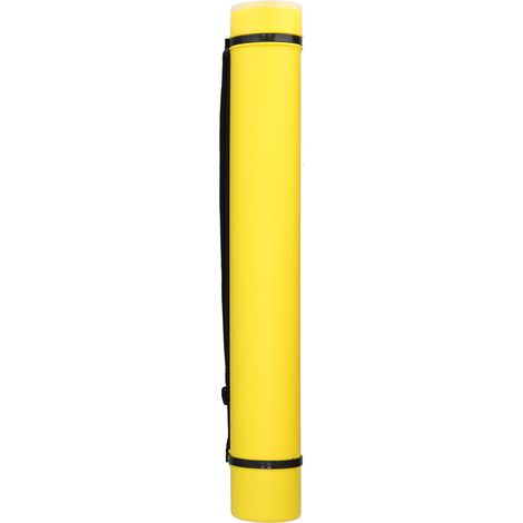 Tube à affiches extensible grande capacité imperméable antichoc portable jaune (1/5)
