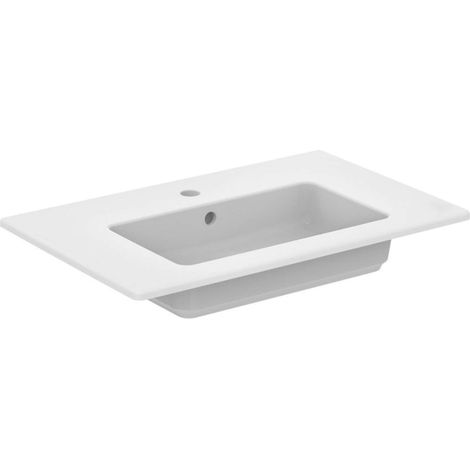 Ideal Standard Eurovit - Lavabo 55 x 45 cm, avec trop-plein, trou de robinetterie, blanc E053501 (1/3)