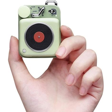 Enceinte Bluetooth Mini MUZEN Button - Portable Rétro Vintage Haut Parleur - Vert - Bluetooth 4.2 - Batterie 7h (1/4)
