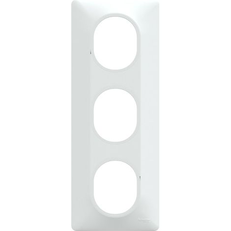 Piastra tripla verticale Ovalis, SCHNEIDER ELECTRIC, bianca SCHNEIDER ELECTRIC