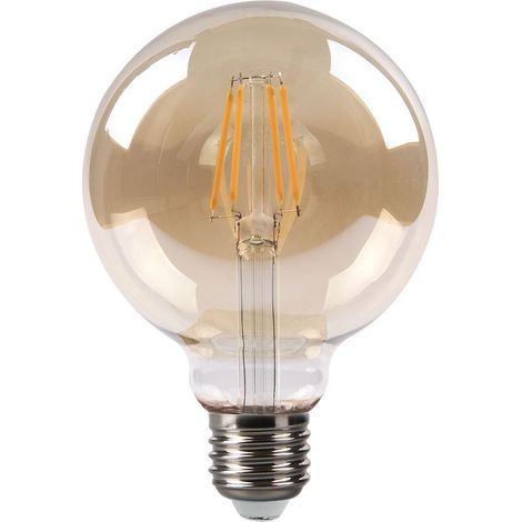 Ampoule à filament globe ambre 2700K, 8W, 750lm, culot E27 (1/2)